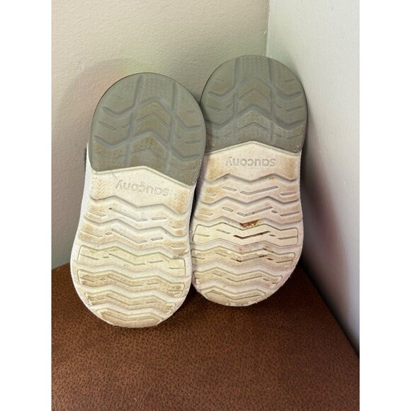 SAUCONY FLASH GLOW LITTLE KIDS' TODDLER SIZE 6 HOOK & LOOP ANTI-ODOR ORANGE - Picture 10 of 10